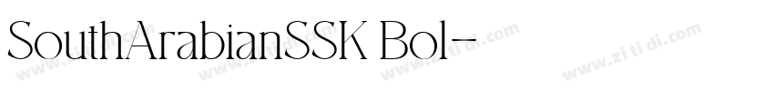 SouthArabianSSK Bol字体转换